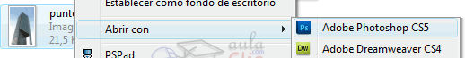 Abrir con Adobe Photoshop CS5