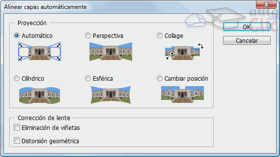 Alinear capas autom&aacute;ticamente