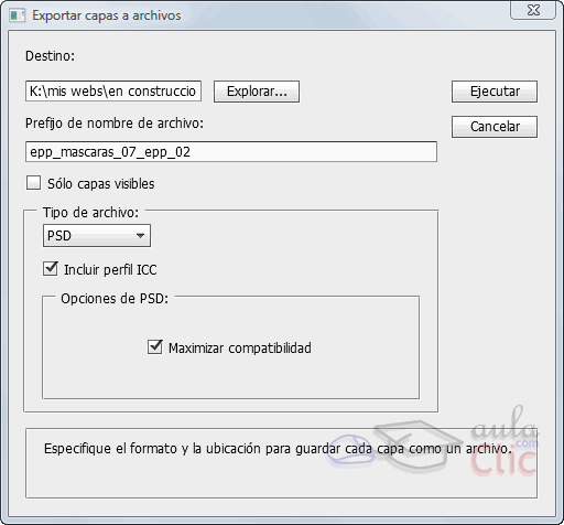 Exportar capas a archivos