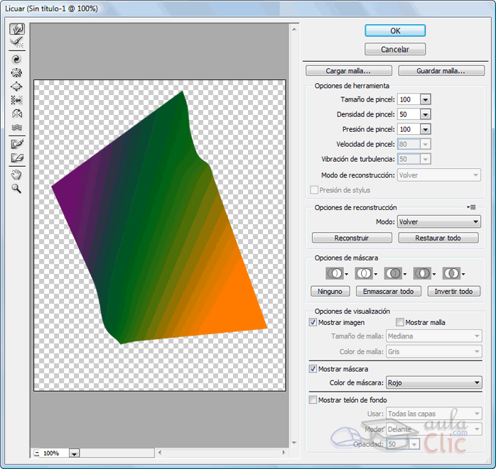 Cuadro de di�logo del filtro Licuar