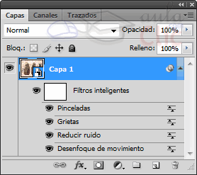 Ventana capas con filtros inteligentes