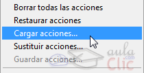 Cargar acciones