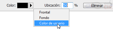Opciones de detención de color