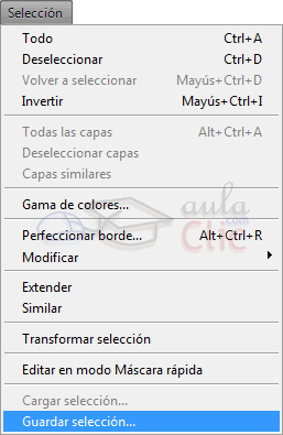 Guardar selecci�n en Selecci�n